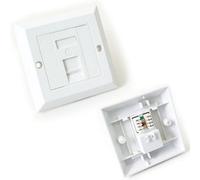 Single Port CAT6 IDC Wall Outlet Face Plate 1 Way RJ45 Network Ethernet Socket