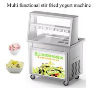 Single-Pot Fry Ice Cream Maker Commercial Yogurt Frying Machine Fried Ice Cream Roll Machine Pot Stir-Fried Milk Roll Machine By sea Transport
