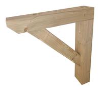 Single Premium Heavy Duty Elite Timber Wooden Porch Gallows Bracket 465X380mm