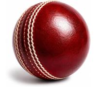 Single Premium Red Leather Hard Cricket Ball - Hand Stitched Seam For Professional & Club Test ODI T20 Matches, Durable With 4-Piece Construction, Swing Control, Practice Training & Tournament Play
