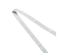 Single Press Stud Snap Popper Tape for Pleating Effects,Slim 7mm Ribbon.Popper Eye and Hole on Same Single Ribbon,3.2cm Gap.for Apparel and Curtain Pleats Making Neotrims UK. White, 1 Yard