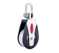 Single Pulley Block 1500lbs Load Swivel Head for Wire Rope - Low Friction Sheave Wheel Sailing Rigging Marine Yacht Use 90x42mm