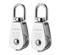 Single Pulley Block 304 Stainless Steel Wheel Block Wire Rope Cranes Swivels Lifting Heavy Duty Multipurpose