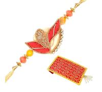 Single Rakhi for Brother Thread for Bhabhi Bhaiya and Design Rakhi Set Dora Bracelet with gift Pack in Red Bag for Brother Sister Indian Traditional Festival