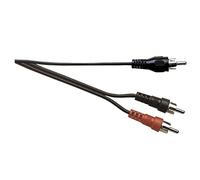 Single RCA Phono Plug To 2 x Phono Plugs Screened Cable Lead 1.2m