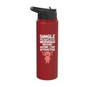 Single Ready to Get Nervous Around Anyone I Find Attractive Stainless Steel Insulated Water Bottle