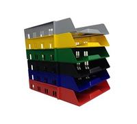 Single Red A4 Stackable Letter Tray for Home or Office