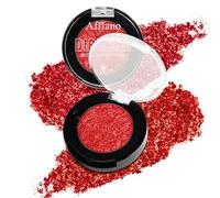 Single Red Glitter Eyeshadow Palette, Red/Gold Holographic Duochrome Shimmer Eyeshadow for Mature Women High-Pigmented Spark Carnival Halloween Eyeliner Makeup Face & Body Highlighter
