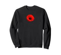 Single Red Poppy Flower, Red Papaver, Botanical Design Sweatshirt