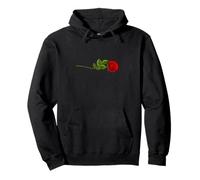 Single Red Rose Pullover Hoodie