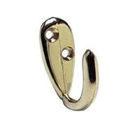 Single Robe Hooks White, E Brass, Chrome Plated Hats Robes Coats Home Office Etc