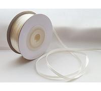 single roll of Ivory Double faced Satin Ribbon 3mm, 10mm, 16mm, 25mm widths (3mm x 50M)