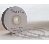 single roll of Silver Double faced Satin Ribbon 3mm, 10mm, 16mm, 25mm widths (3mm x 50M)