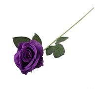 Single Rose Artificial Flower Beautiful Decoration for Living Room, Bedroom, Weddings, and Special Events (Purple)