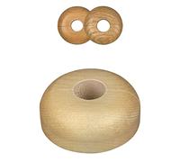 Single rosettes for Heating Pipes, Real Wood: Maple, Beech, Oak, Cover for Heating Pipes, Heater, Pack of 2, 15 mm, 19 mm, 22 mm, Wood
