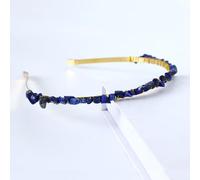 Single Row Crystal Headband, Metal Headbands, Hair Bands, Hair Accessories with Natural Stones, Headband, Gemstone Hair Accessories, Headpiece for Women, Girls, Royal Blue B