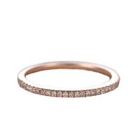 Single-Row Paved Zircon Thin Band Ring, Gold-Silver-Rose Gold Stackable Ring, Slim Delicate Women's Finger Ring, Minimalist Daily Statement Ring, Classic Office Fashion Jewelry