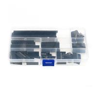Single Row Pin Header Connector Kit, 120Pcs 2.54mm for PCB Board, Insulated Plastic Socket with 1x2 to 1x40