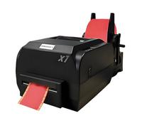 Single-Row Ribbon Printer Machine, Adjustable Width 10-108mm for Custom Text Printing on Satin Fabric, 200DPI High Resolution Thermal Transfer for DIY and Business