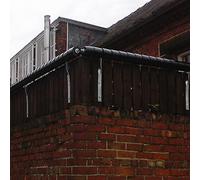 Single Row Roller Barrier Anti Climb, (2m Kit, Straight Twist Bracket, Black Cups RAL9005)