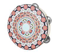 Single Row Tambourine Round Form Musical Metal Bells Handheld Party Percussion Drum Instruments Single Row Tambourine