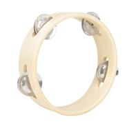 Single Row Tambourines Wood Round Handbell Handheld Tambourine Musical Instrument For Adults Kids Enduring