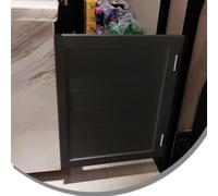 Single Saloon Swinging Door Two-Way Open Cafe Doors 16" 20" 24" 28" 30" 36" Kitchen Partition Door For Bar/Hallway Entrance, Water-based Paint(Black,W90xH90cm/35.4x35.4)