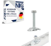 Single Screw Fitting M8 x 45 for Airline Rail | 500 daN End Fitting End Fitting NTG