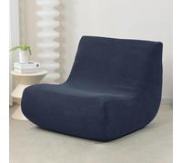 Single Seated Lazy Sofa Cover,Stretch Fireside Lounge Chair Covers,Armless Floor Slipcover,Soft Non-Slip Elastic Checkered Sofa Cover,Removable Machine Washable Furniture Protector