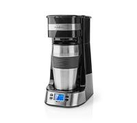 Single Serve 1 Cup Electric Filter Coffee Maker Digital Timer + 0.42L Travel Mug