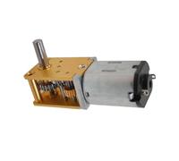 Single Shaft Dual Shaft Motor, 1218-N20 Self Locking Worm Gear DC Reduction Gear Motor 12V Low-speed(Single Axis,6V68rpm)