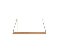 Single Shelf 20x40 Oak/ Brass