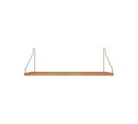Single Shelf 20x60 Oak/ Brass