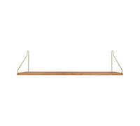 Single Shelf 20x80 Oak/ Brass