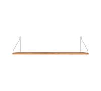 Single Shelf 20x80 Oak/Stainless Steel