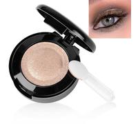 Single Shimmer Eyeshadow, Pressed Fine Powder Eyeshadow, Waterproof Comes with An Brush and A Small Mirror