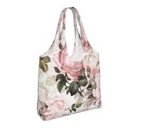 Single-shoulder Canvas Bag, Canvas Tote for Women,Shoulder Handbags Grocery Bag,Vintage Shabby Chic Sepia Pink Roses