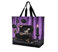 Single Shoulder Shopping Bag Dark Rococo Box Tote Bag Reusable Handbag Durable Tote Beach Bags For Travel Work Beach