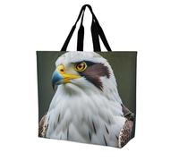 Single Shoulder Shopping Bag Spear Falcon, White Eagle Tote Beach Bags Shoulder Totes Durable Handbag For Best Friend Travel Beach