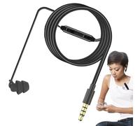Single Side Earphone - 47.24 Inches Wired Earphone | PVC in Ear Headphones - Type C 3.5mm Interface with Microphone Volume Control for Clear Calls and Music Listening On Smartphones During Work