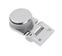 Single Side Glass to Glass Hinge for Cabinet Cupboard | for premium zinc alloy, anti-rust finish, 180-degree smooth swing, residential commercial use, sleek modern look(A)