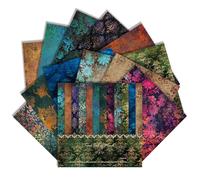 Single Sided Boho Scrapbooking Paper Pad, 24 Sheets Vintage Patterned Paper Printing Junk Journal Cardstock Papers Pad for Card Making Decorative Background Art Album (12x12,Time Out of Mind)