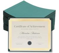 Single Sided Certificate Holders for Letter Size, 8.5 x 11 Bulk Award Certificate Cover for Graduation,Diploma, Documents, Marriage,Employee Appreciation, School,Office, Business (Green, 125CT)