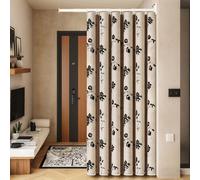Single-sided Entryway Curtain Pole, Room Divider Temporary Wall for Doorway Bathroom Kitchen, Wall Hanging Rod with Hook Curtains & Ties(A,140-230cm/55.1-90.5in)
