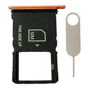 Single Sim Card Tray Slot Holder Replacement for Motorola Moto Razr 2024 Razr 50 XT2453 XT2453-2 Incl Card Ejector pin (Orange)