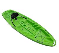 Single Sit On Top Kayak - Choice of Colour, Paddle & Trolley (2.5M One Person Rigid Solo Kayaking) (Green, No Trolley & No Paddle)