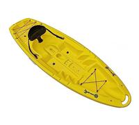Single Sit On Top Kayak - Choice of Colour, Paddle & Trolley (2.5M One Person Rigid Solo Kayaking) (Yellow, No Trolley & No Paddle)