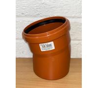 Single Socket 15° Bend 110mm Underground Terracotta | 15/30/45 Degree Options, Underground Drainage, 110mm Diameter, Terracotta Material, Single Socket