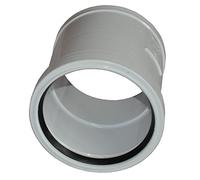 Single Socket Pushfit Soil Pipe Coupling - White
