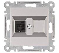 Single Socket, RJ11/RJ12, Luminous, Silver